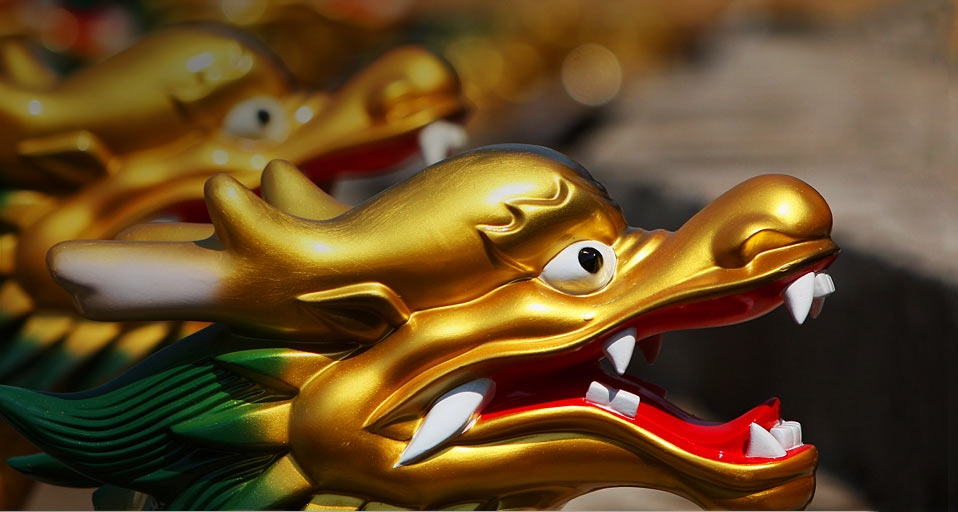 龙舟上的金色龙头(Feng Li/Getty Images ©) - 2011/06/05 龙舟上的金色龙头(Feng Li/Getty Images ©) - 2011/06/05