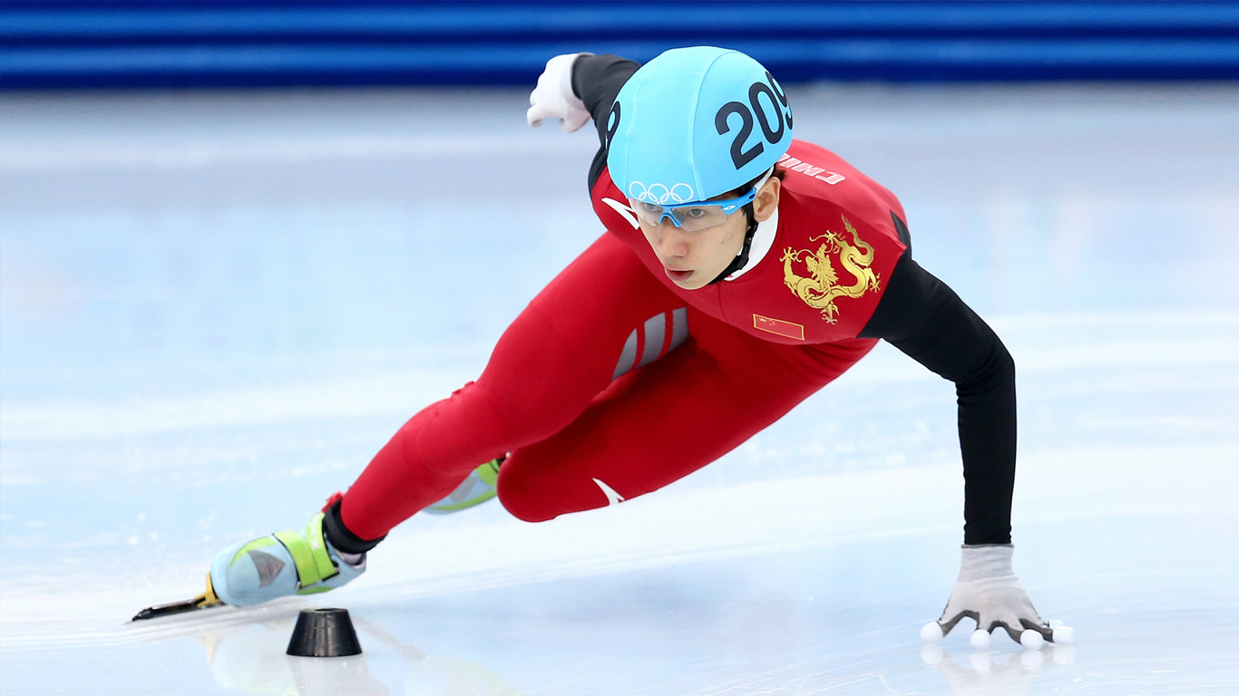 俄罗斯索契冬奥会第3天2014年2月10日,男子短道速滑1500米项目竞赛中的韩天宇(© Streeter Lecka/Getty Images) - 2014/02/19 俄罗斯索契冬奥会第3天2014年2月10日,男子短道速滑1500米项目竞赛中的韩天宇(© Streeter Lecka/Getty Images) - 2014/02/19