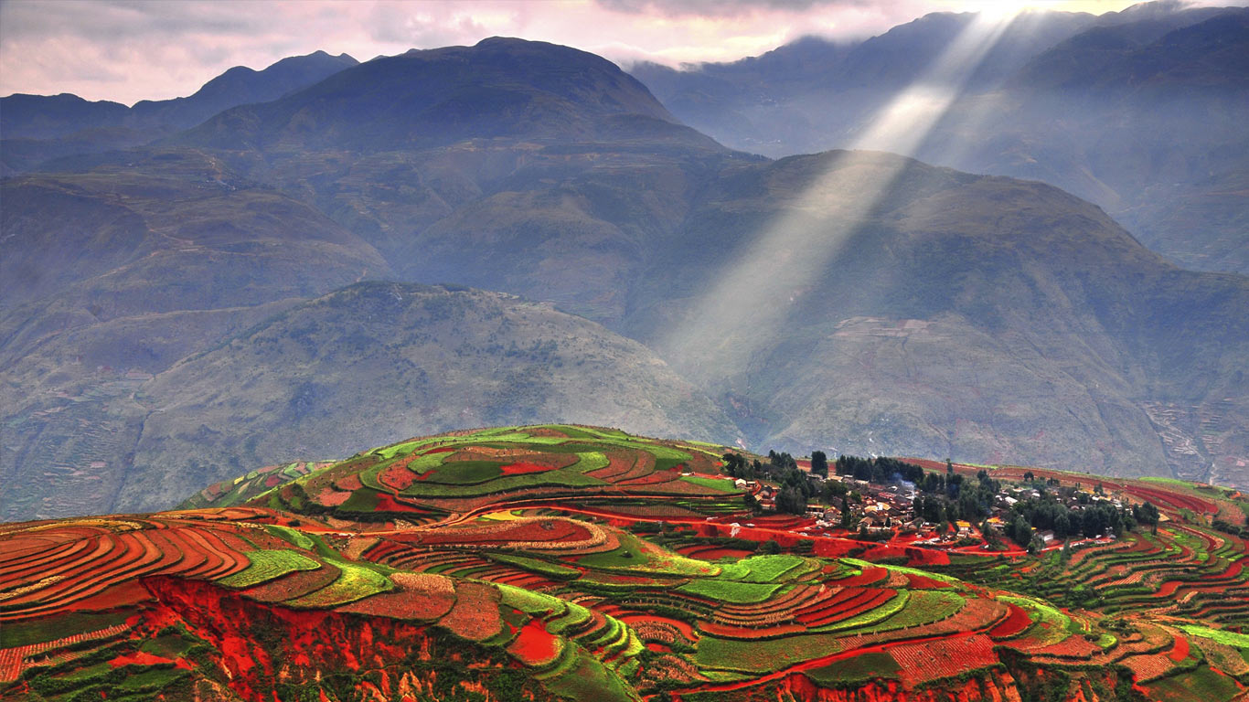 云南落霞沟的多彩梯田(© Sino Images/Getty Images) - 2014/07/30 云南落霞沟的多彩梯田(© Sino Images/Getty Images) - 2014/07/30