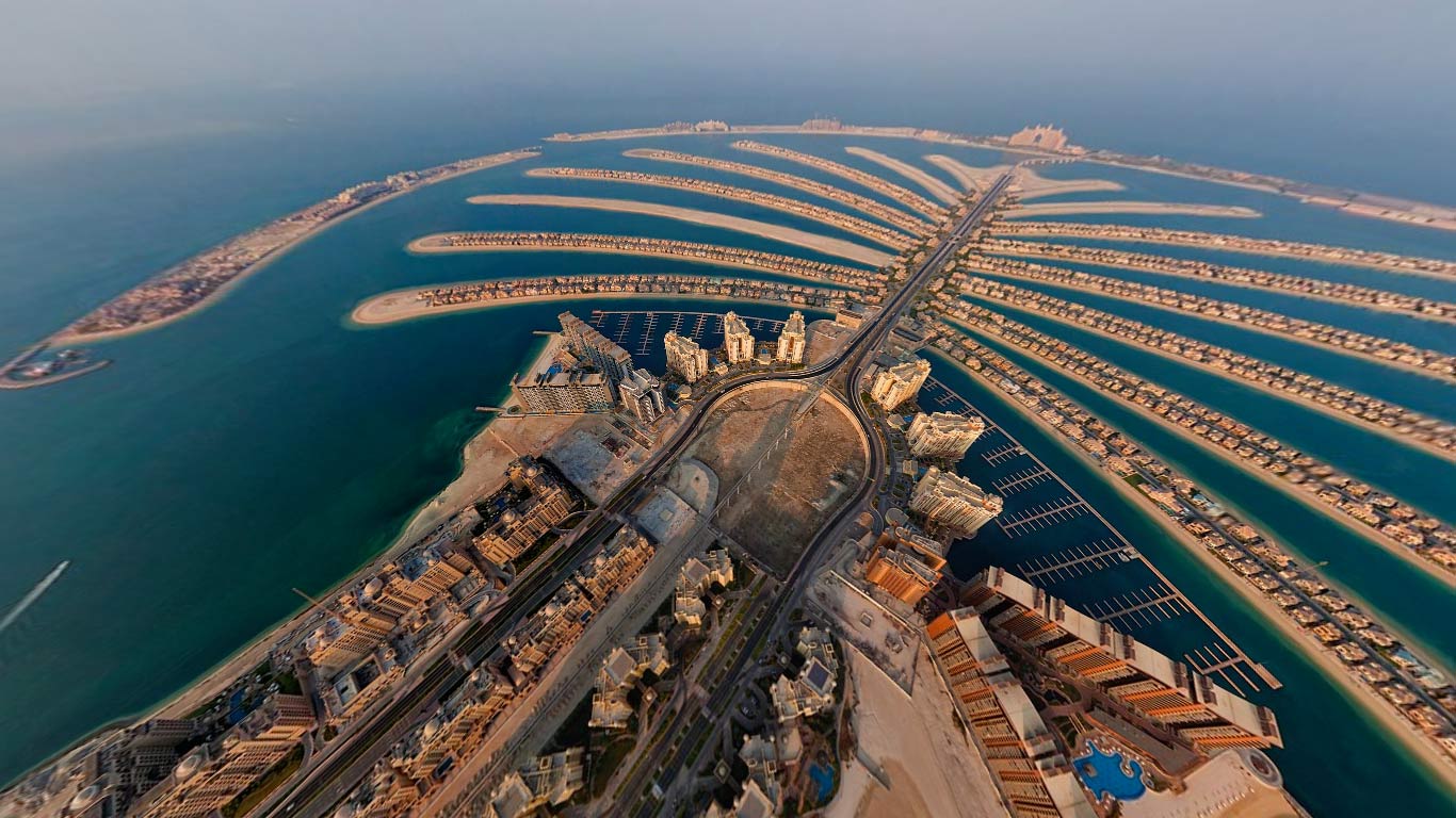 阿拉伯联合酋长国,迪拜的棕榈岛(© AirPano) - 2014/10/14 阿拉伯联合酋长国,迪拜的棕榈岛(© AirPano) - 2014/10/14