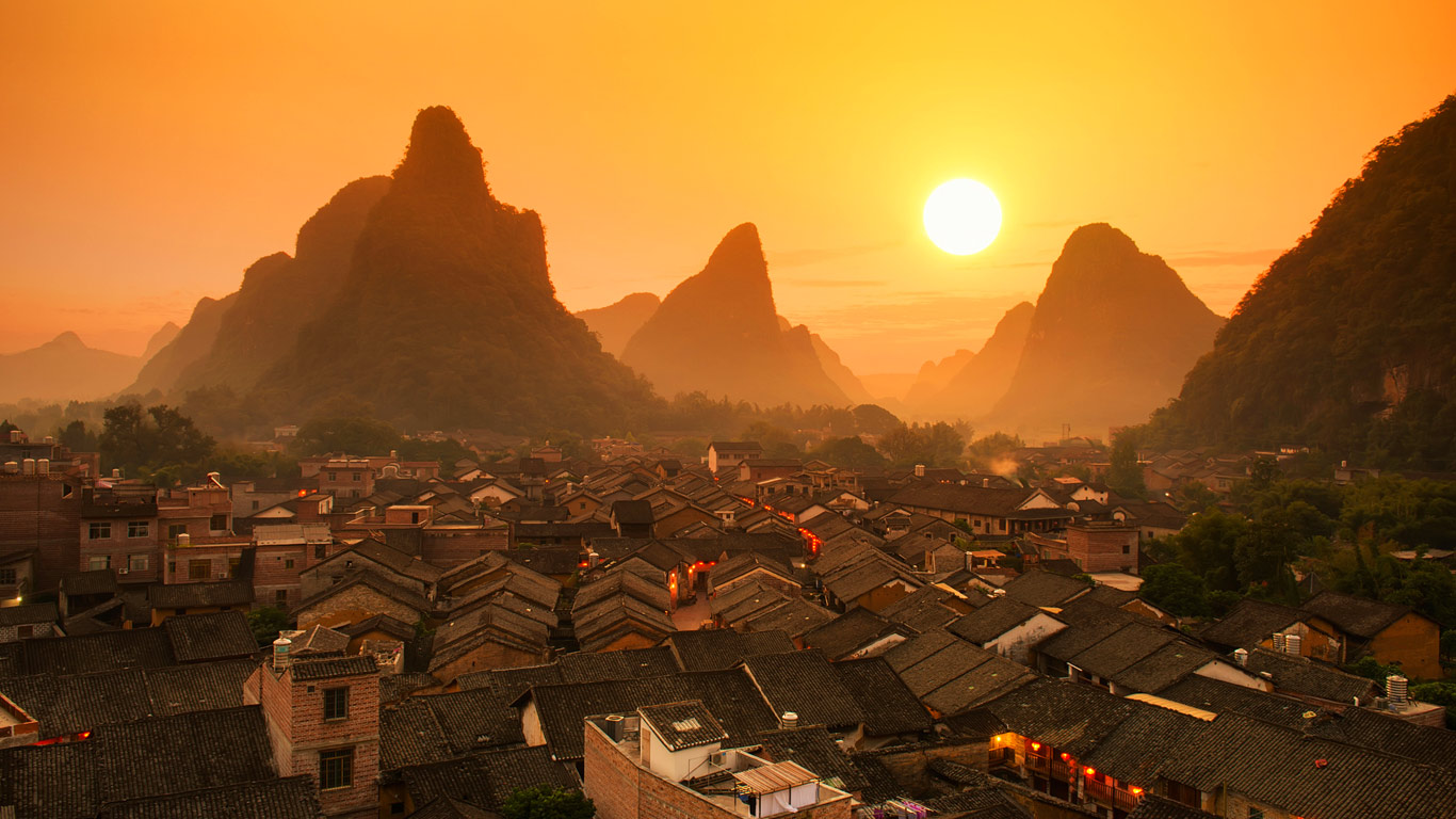 广西桂林,阳朔附近(© wu kailiang/Alamy) - 2014/11/16 广西桂林,阳朔附近(© wu kailiang/Alamy) - 2014/11/16