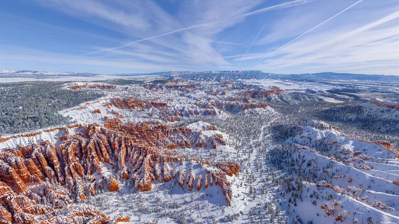 美国犹他州,布莱斯峡谷国家公园的冬季(© AirPano) - 2015/01/08 美国犹他州,布莱斯峡谷国家公园的冬季(© AirPano) - 2015/01/08