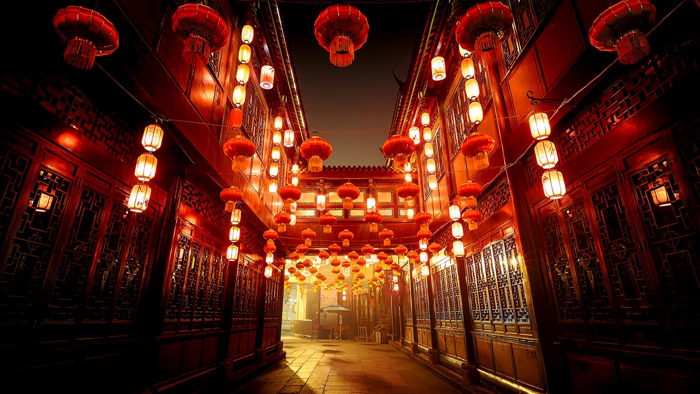 中国,四川,成都,美丽的锦里古街 (© Kiszon Pascal/Moment/Getty Images) - 2016/02/22 中国,四川,成都,美丽的锦里古街 (© Kiszon Pascal/Moment/Getty Images) - 2016/02/22