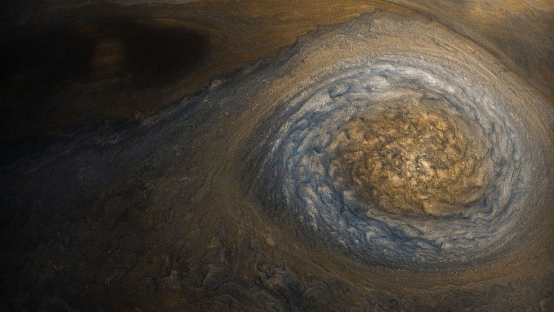 从朱诺号上观察到的木星风暴 (© NASA/JPL-Caltech/SwRI/MSSS/Gerald Eichstadt/Sean Doran) - 2018/10/04 从朱诺号上观察到的木星风暴 (© NASA/JPL-Caltech/SwRI/MSSS/Gerald Eichstadt/Sean Doran) - 2018/10/04