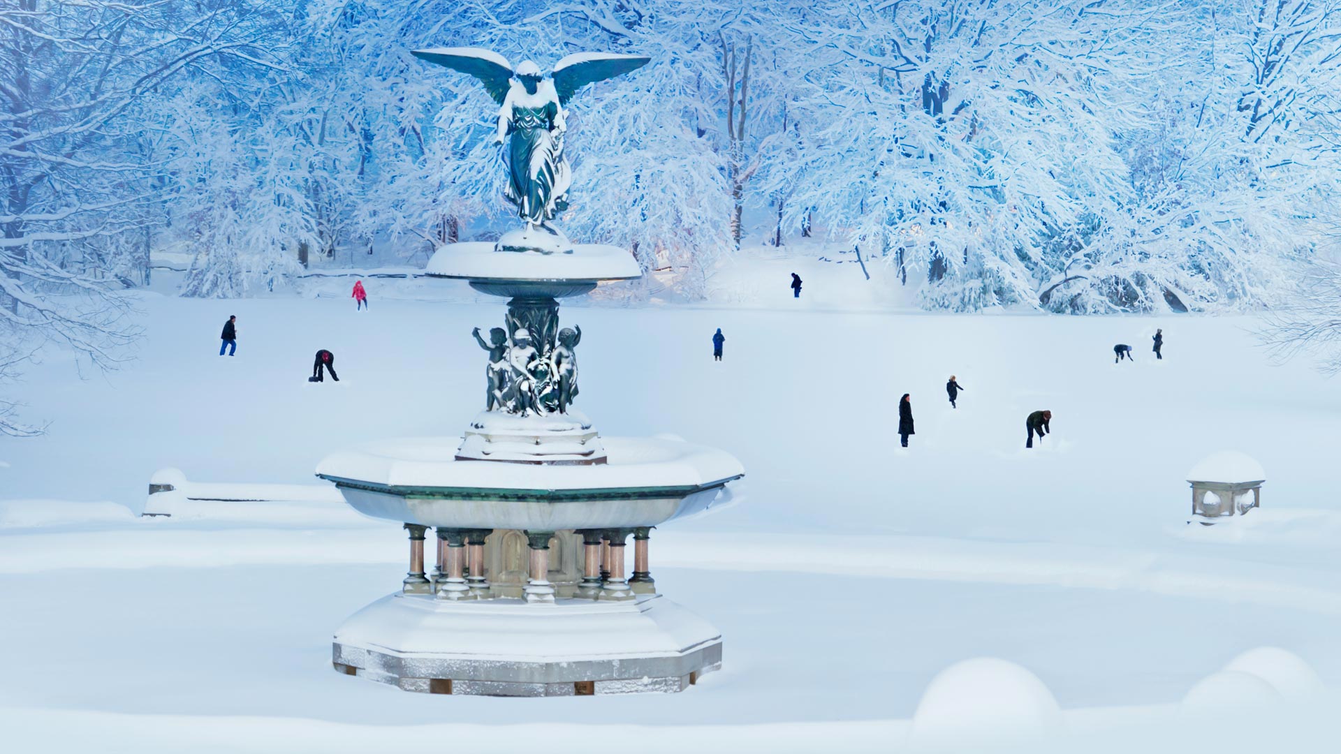 毕士达喷泉,纽约 (© Mitchell Funk/Getty Images) - 2018/12/27 毕士达喷泉,纽约 (© Mitchell Funk/Getty Images) - 2018/12/27