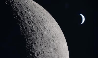 月瞰寰宇&nbsp;&nbsp;|&nbsp;&nbsp;月球与地球由阿耳忒弥斯2号机组人员拍摄 (&copy; NASA) - 2026/07/20
